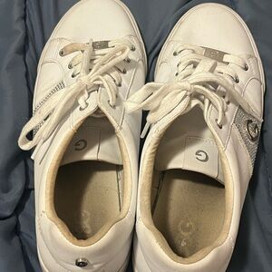 Women's Guess Glitter White Sneakers Size 10